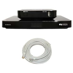 Комплект Триколор на два ТВ с приёмниками GS B622L / С592 и патч-кордом 19м.