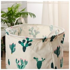 Корзина для игрушек ZABIAKA "Цветущий кактус"