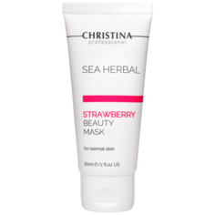 Маска для лица Christina Sea Herbal Beauty Mask Strawberry For Normal Skin Клубника, на основе морских трав, для нормальной кожи, 60 мл