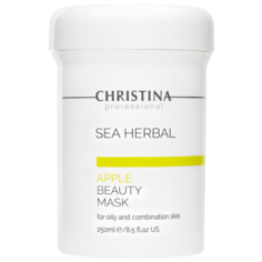 Маска для лица Christina Sea Herbal Beauty Mask Apple For Oily and Combination Skin Яблоко, на основе морских трав, для жирной и комбинированной кожи, 250 мл