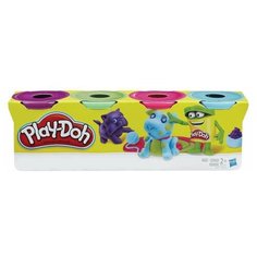 Пластилин PLAY-DOH Hasbro, 4 цвета, 546 г, баночки в коробке, B5517