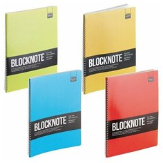 Блокнот большой формат (220х300 мм) А4, 60 л., гребень, ламинированный картон, клетка, Альт, "ACTIVE BOOK", (4 вида), 3-60-483