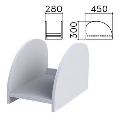 Подставка под системный блок "Монолит", цвет серый, ПМ32.11, 1 шт.