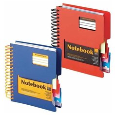 Блокнот малый формат (144х145 мм) А6, 200 л., спираль, обложка пластик, разделители, клетка, Альт, "ULTIMATE", 3-200-374