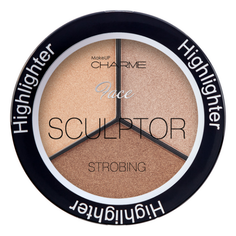 Charme Палетка хайлайтеров 3 в 1, 6 шт, 13 Сияние загара