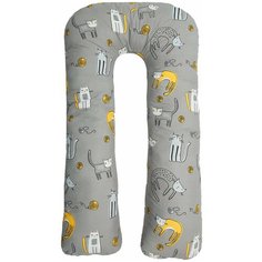 Наволочка к подушке для беременных AmaroBaby U-образная 340х35 (Золотой котик)