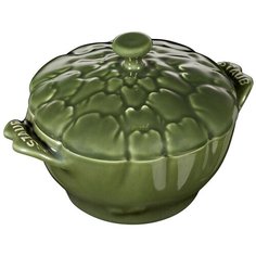 Кокот керамический "Артишок" 12,5 см, объем 0,5 л, цвет темно-зеленый, Staub, 40500-326