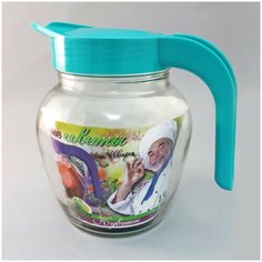 Кувшин Larange "Фонарь" с крышкой, 1,5 л (бирюза)