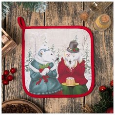 Этель Прихватка "Счастливые мгновенья" 19х19см,100% х/л, ватин 250г/м2