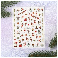 Queen fair Наклейки для ногтей «Новогоднее ассорти