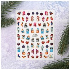 Queen fair Наклейки для ногтей «Новогоднее ассорти