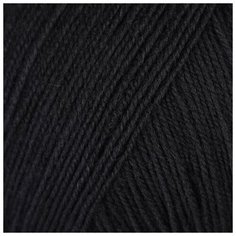 Пехорский текстиль Пряжа "Элитная" 100% мериносовая шерсть 415м/50гр (02- чёрный) Пехорка