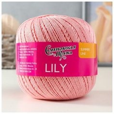 Семеновская пряжа Пряжа Lily (Лилия) хлопок мерсеризованный 100% 392м/100гр цв. роза (348)