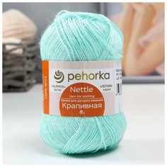 Пехорский текстиль Пряжа "Крапивная" 100% крапива 250м/50гр (411- Мята) Пехорка