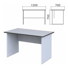Стол письменный "Монолит", 1200х700х750 мм, цвет серый, СМ1.11, 1 шт.