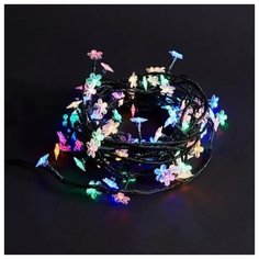Гирлянда электрическая Actuel Музыкальная Снежинки 100 LED ламп мультиколор, 9,5 м