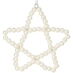 Елочная игрушка Magic Time Звездочка жемчужная 80109, золотистый