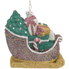 Елочная игрушка Magic Time Сани с подарками 80538, 11 см