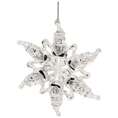 Елочная игрушка Magic Time Санта и снеговик 79378, прозрачный, 12.1 см