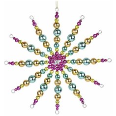 Елочная игрушка Magic Time Снежинка нарядная 80111, мультиколор, 15.5 см