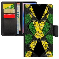 Чехол книжка на смартфон // iPhone 7 // "Флаг Ямайки с сердцем" Любовь Патриот, Utaupia, цветной
