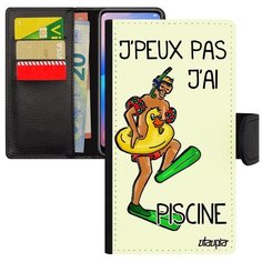 Красивый чехол книжка на смартфон // iPhone SE 2020 // "Не могу - у меня бассейн!" Повод Пародия, Utaupia, белый