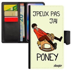 Противоударный чехол- книжка на смартфон // iPhone SE 2020 // "Не могу - у меня пони!" Прикольный Повод, Utaupia, белый