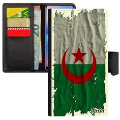 Защитный чехол книжка на смартфон // Apple iPhone SE 2020 // "Флаг Алжира на ткани" Стиль Государственный, Utaupia, белый