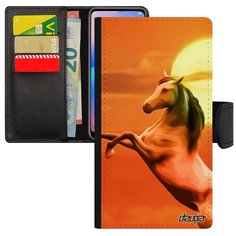 Новый чехол книжка на смартфон // iPhone SE 2020 // "Лошадь" Скакун Жеребец, Utaupia, оранжевый
