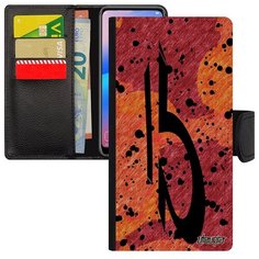 Противоударный чехол книжка для // Samsung Galaxy A40 // "Знак зодиака Весы" Zodiac Планета, Utaupia, оранжевый