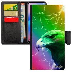 Качественный чехол- книжка на смартфон // Samsung Galaxy A40 // "Орел" Хищник Дизайн, Utaupia, цветной