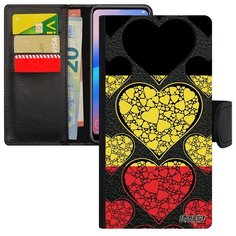 Защитный чехол книжка на смартфон // Galaxy A40 // "Флаг Бельгии с сердцем" Патриот Любовь, Utaupia, цветной