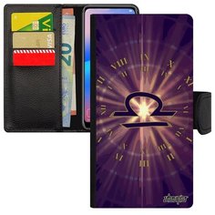 Защитный чехол- книжка на телефон // Samsung Galaxy A40 // "Гороскоп Весы" Каллиграфия Зодиак, Utaupia, фиолетовый