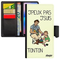 Защитный чехол книжка на смартфон // Galaxy A40 // "Не могу - стал дядей!" Юмор Прикольный, Utaupia, белый