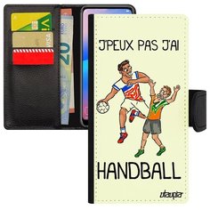 Противоударный чехол- книжка на смартфон // Samsung Galaxy A40 // "Не могу - у меня гандбол!" Хэндбол Надпись, Utaupia, белый