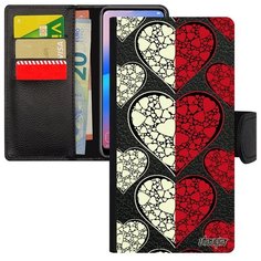 Защитный чехол книжка на смартфон // Samsung Galaxy A40 // "Флаг Монако с сердцем" Патриот Государственный, Utaupia, цветной