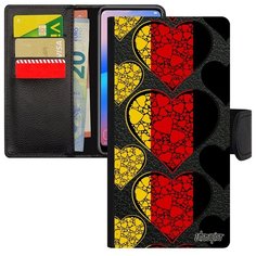 Противоударный чехол книжка на смартфон // Samsung Galaxy A40 // "Флаг Германии с сердцем" Путешествие Туризм, Utaupia, цветной