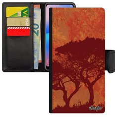 Стильный чехол- книжка на смартфон // Galaxy A40 // "Гренадил" Стиль Флора, Utaupia, розовый