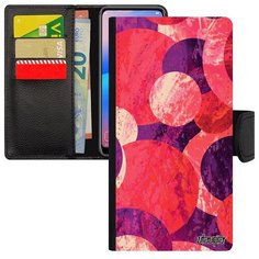 Красивый чехол- книжка на смартфон // Samsung Galaxy A40 // "Планеты" Дизайн Стиль, Utaupia, розовый