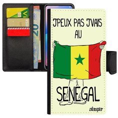Защитный чехол книжка на смартфон // Samsung Galaxy A5 2017 // "Еду в Сенегал" Флаг Туризм, Utaupia, белый