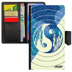 Защитный чехол книжка на смартфон // Samsung Galaxy A5 2017 // "Инь и Ян" Yin and Yang Добро и зло, Utaupia, голубой