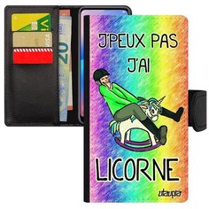Защитный чехол- книжка на смартфон // Samsung Galaxy A5 2017 // "Не могу - у меня единорог!" Картинка Рисунок, Utaupia, цветной