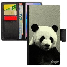 Противоударный чехол книжка на смартфон // Galaxy A5 2017 // "Большая панда" Panda Азия, Utaupia, серый