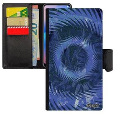 Защитный чехол книжка на смартфон // Samsung Galaxy A5 2017 // "Мандала спираль" Кольцо Стиль, Utaupia, синий