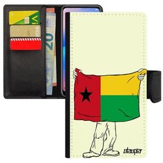 Защитный чехол книжка на смартфон // Galaxy A5 2017 // "Флаг Гвинеи Бисау с руками" Страна Путешествие, Utaupia, белый