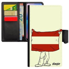 Красивый чехол книжка на смартфон // Galaxy A5 2017 // "Флаг Австрии с руками" Дизайн Стиль, Utaupia, белый