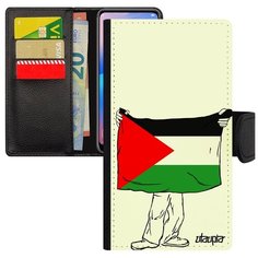 Противоударный чехол- книжка на смартфон // Samsung Galaxy A5 2017 // "Флаг Палестины с руками" Туризм Страна, Utaupia, белый