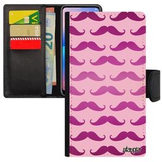 Противоударный чехол книжка на смартфон // Galaxy A5 2017 // "Усы" Дизайн Мистер, Utaupia, розовый