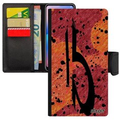 Противоударный чехол- книжка для // Samsung Galaxy A5 2017 // "Знак зодиака Весы" Каллиграфия Zodiac, Utaupia, оранжевый