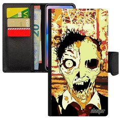 Красивый чехол книжка на смартфон // Samsung Galaxy A5 2017 // "Зомби" Хэллоуин Оживший, Utaupia, бежевый